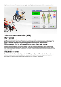 Stimulation musculaire (SEF) MOTOmed Démarrage de la