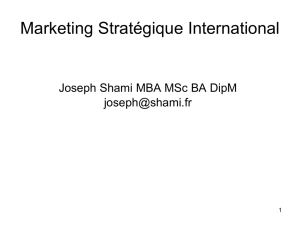 Marketing Stratégique International
