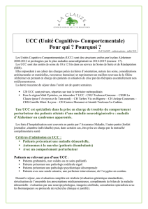 UCC (Unité Cognitivo- Comportementale) Pour qui