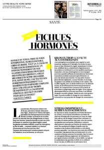 FICHUES HORMONES - Thierry Souccar Editions