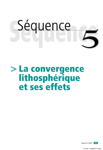 La convergence lithosphérique et ses effets