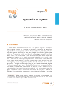 Hypocondrie et urgences