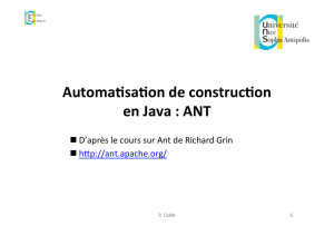 Automa`sa`on*de*construc`on** en*Java*:*ANT*