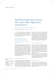 Épidémiologie des cancers des voies aéro