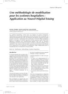 Une méthodologie de modélisation pour les systèmes hospitaliers