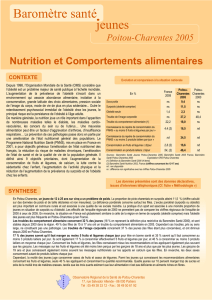 Nutrition et Comportements alimentaires - ORS Poitou