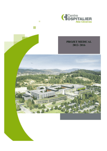 Projet médical 2012 2016 - Centre Hospitalier Alès