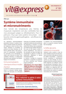 Système immunitaire et micronutriments