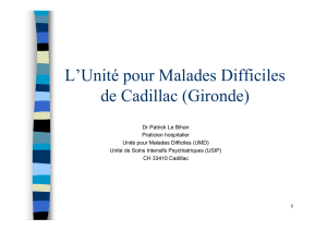 L`Unité pour Malades Difficiles de Cadillac (Gironde)