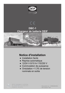 DBC-1 Chargeur de batterie DEIF Notice d`installation
