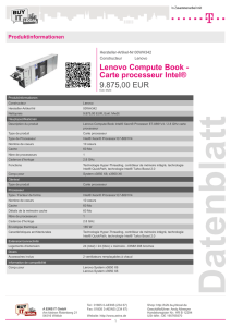 Lenovo Compute Book - Carte processeur Intel® 8.892