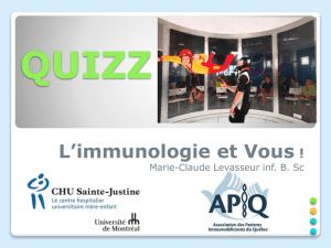 L`immunologie et Vous