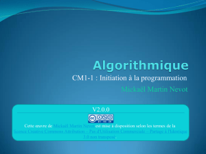 CM1-1 : Initiation à la programmation - Mickaël Martin