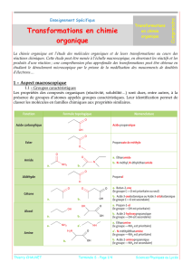 Transformations en chimie organique - Prof-TC