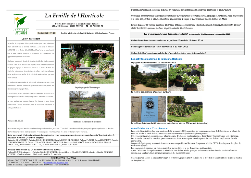 rencontres horticoles jardin botanique