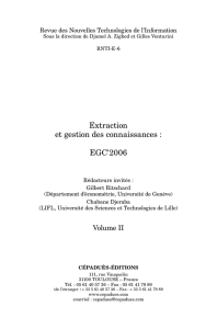 Extraction et gestion des connaissances : EGC`2006