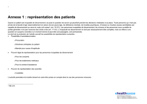 Annexe 1 : représentation des patients
