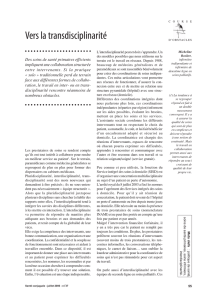 Vers la transdisciplinarité - Cahier Sc n°37