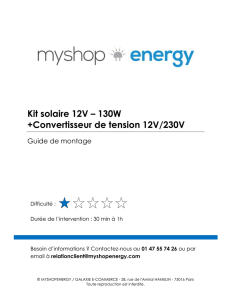 Kit solaire 12V – 130W +Convertisseur de tension 12V/230V