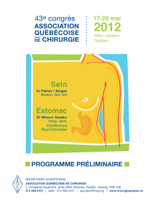 43e congrès Sein Estomac - Association québécoise de chirurgie
