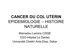 cancer du col uterin epidemiologie – histoire naturelle