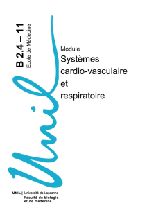 Systèmes cardio-vasculaire et respiratoire