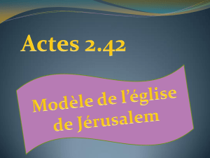 Actes 2.42 - Toi suis moi