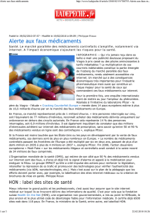 Alerte aux faux médicaments - Health On the Net Foundation