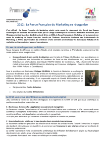 2012 : La Revue Française du Marketing se réorganise