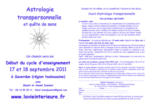 Astrologie transpersonnelle - La voie de la vie intérieure