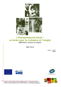 L`Entrepreneuriat Social : un levier pour la croissance et l`emploi