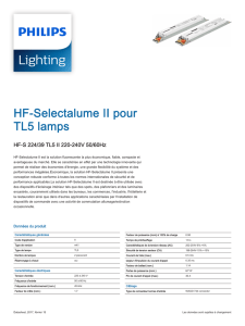 HF-Selectalume II pour TL5 lamps