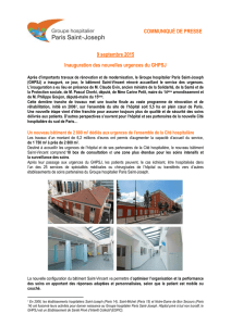 COMMUNIQUÉ DE PRESSE 9 septembre 2015 Inauguration des