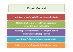 Projet Médical - Centre Hospitalier de Fontenay le Comte