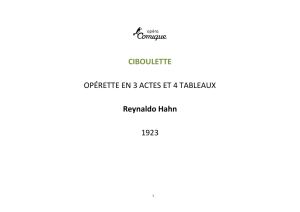 Ciboulette - Opéra Comique