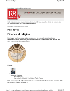 Finance et religion