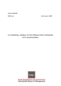 N°5 Thomas Crochon IDRAC, Le marketing, lien éthique 188 kB