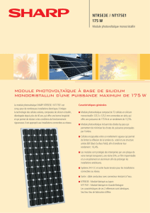 module photovoltaïque à base de silicium monocristallin d`une