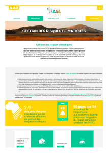 gestion des risques climatiques - Adaptation of African Agriculture