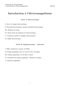 Introduction `a l`électromagnétisme - Université de Cergy