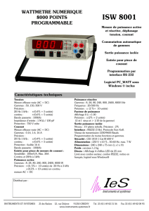 ISW 8001 - Instruments et Systèmes