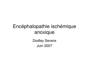 Encéphalopathie ischémique anoxique - FMP-UEH