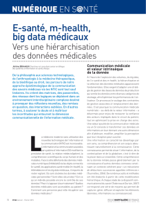 e-santé, m-health, big data médicaux