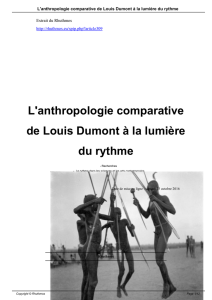 L`anthropologie comparative de Louis Dumont à la
