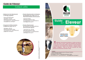 Guide de l`éleveur - Chambre d`Agriculture des Landes