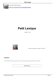 Petit Lexique - AJCF Provence