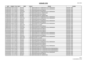 HORAIRE CPSE