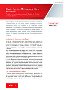 Rapport sur la Solution Oracle Contract Management Cloud
