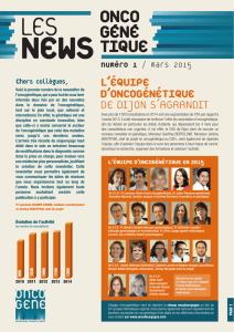 les news oncogenetique n°1