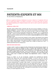 patients-experts et mh - Association Huntington France